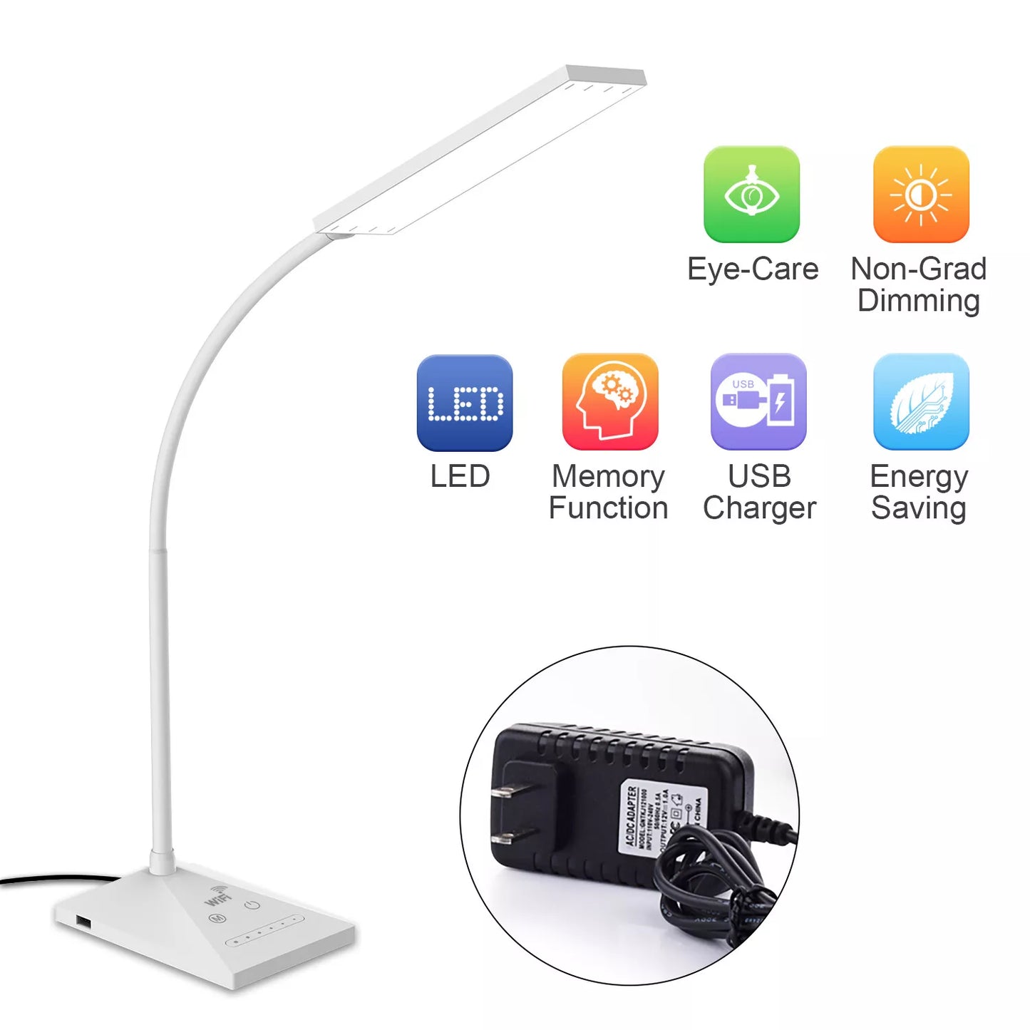 Hometecture™ LED USB Adjustable Desk Lamp