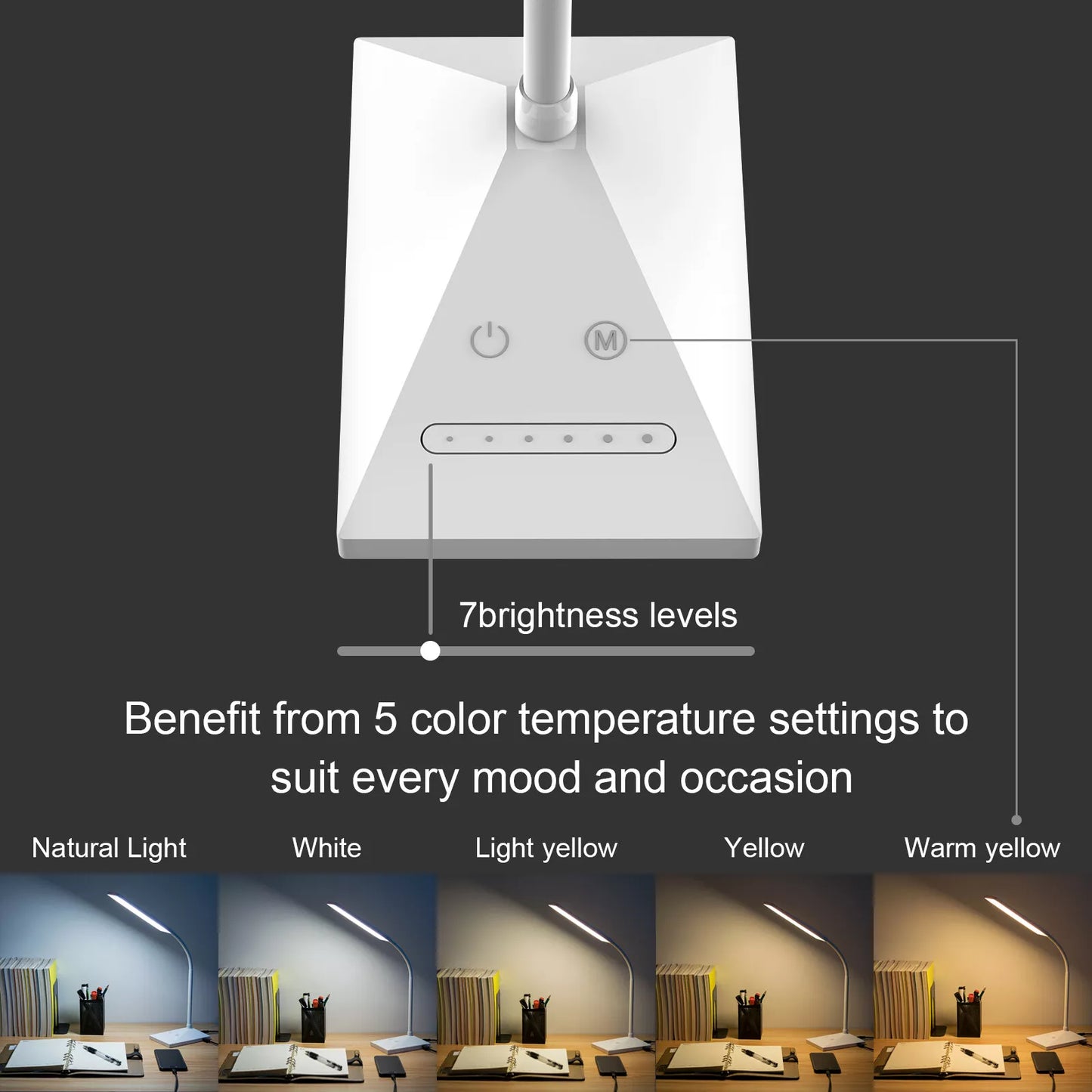 Hometecture™ LED USB Adjustable Desk Lamp
