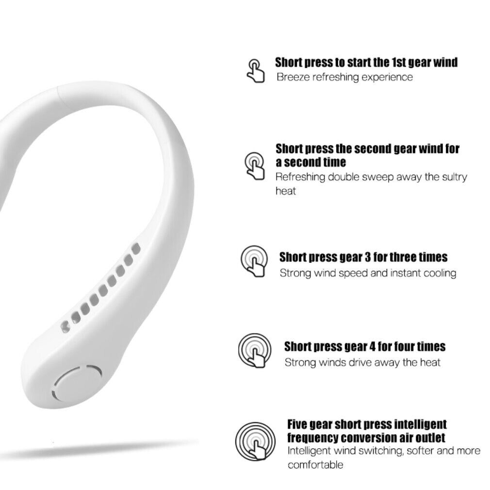Hometecture™ USB Rechargeable Neck Fan