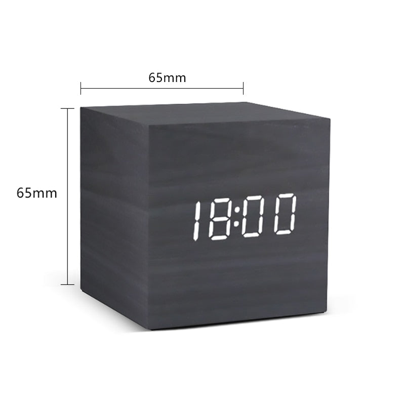 Hometecture™ Wooden Digital Alarm Clock