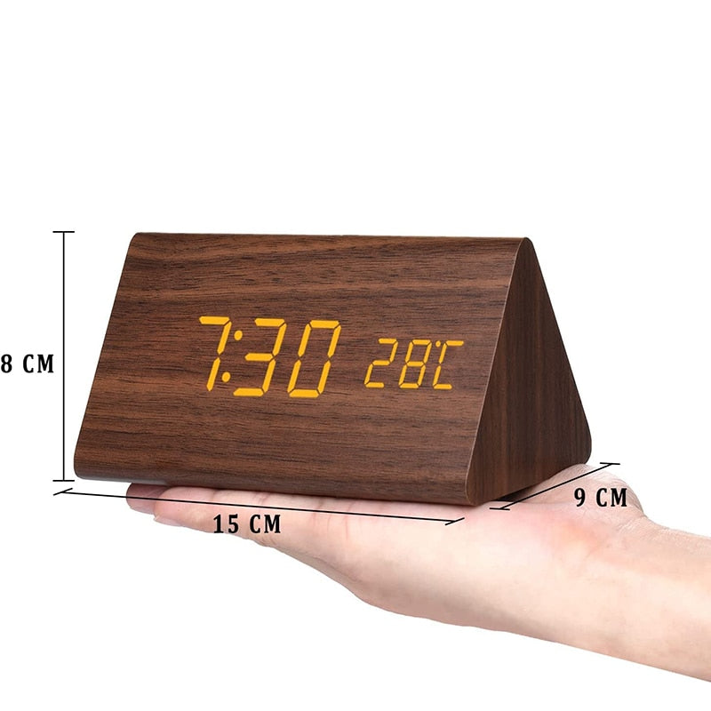 Hometecture™ Wooden Digital Alarm Clock