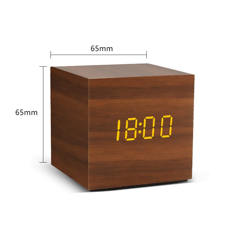 Hometecture™ Wooden Digital Alarm Clock