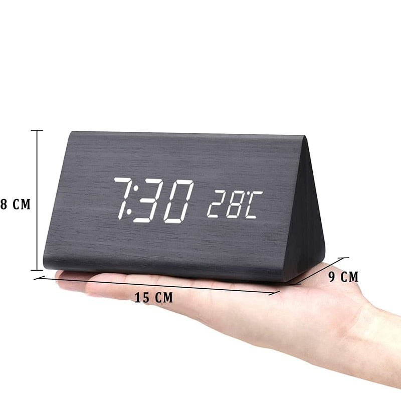 Hometecture™ Wooden Digital Alarm Clock