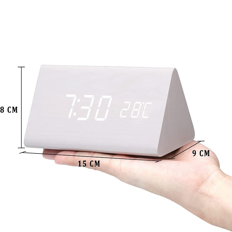 Hometecture™ Wooden Digital Alarm Clock