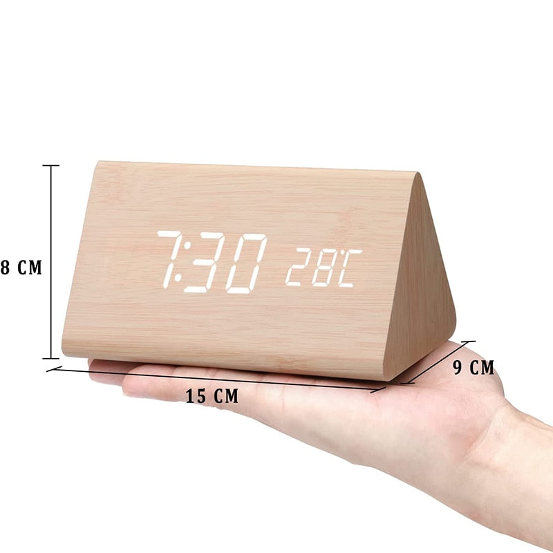 Hometecture™ Wooden Digital Alarm Clock